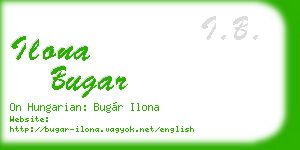 ilona bugar business card