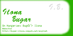 ilona bugar business card